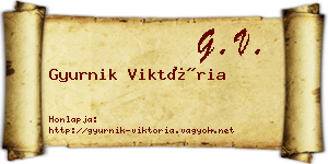 Gyurnik Viktória névjegykártya